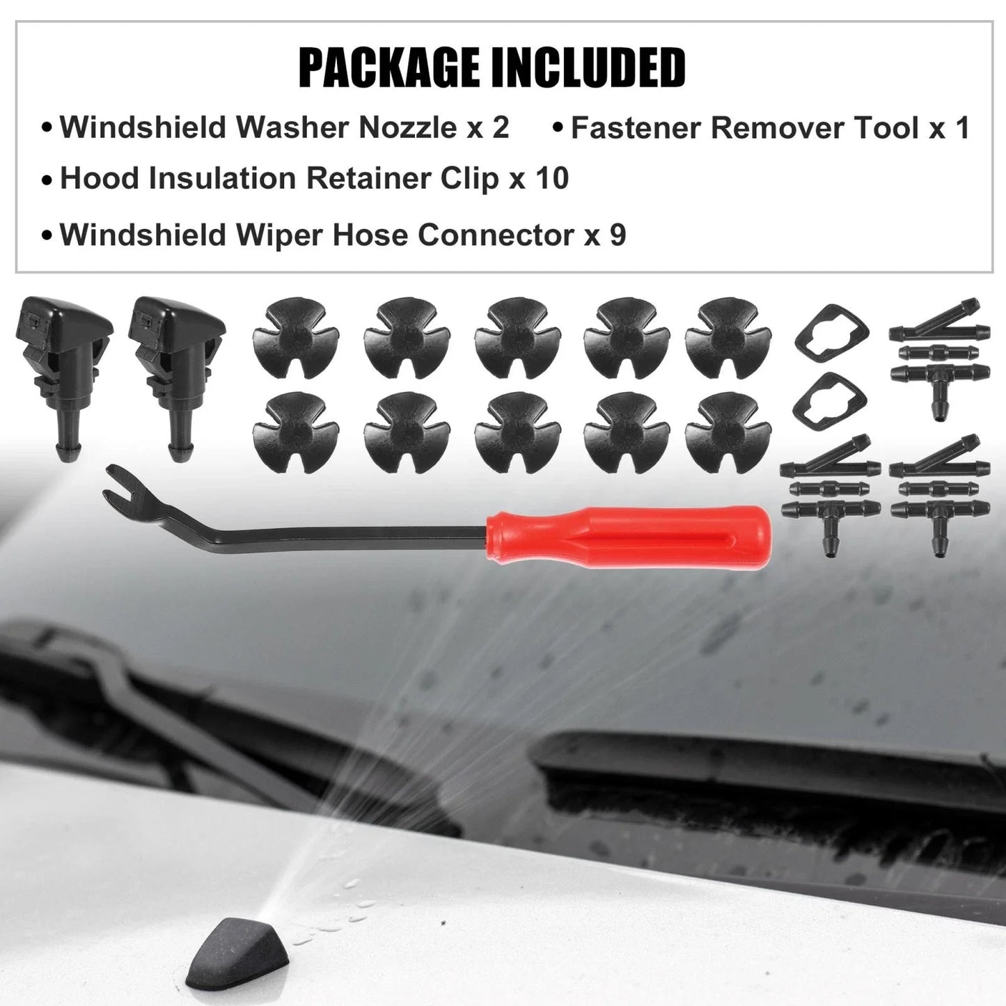 24 x Front Windshield Washer Nozzles for Dodge Neon (2000-2005)