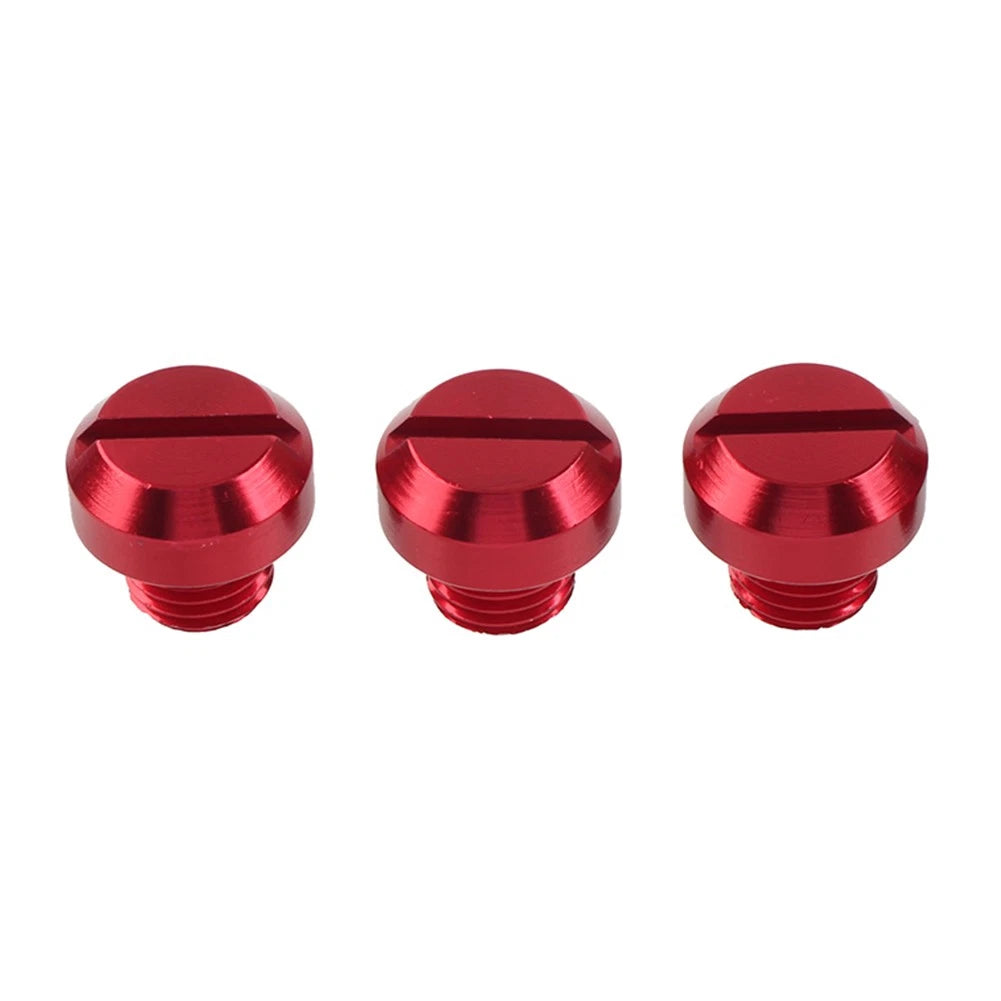 3X M10x1.25 Motorcycle Mirror Hole Blanking Plugs for Universal Fit (Gold)