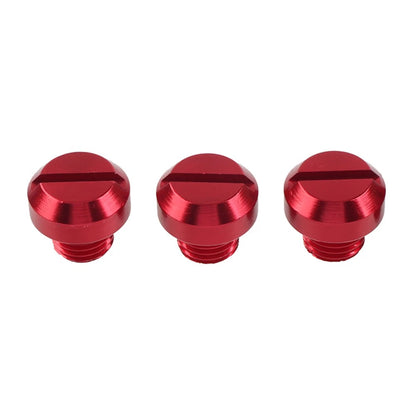 3X M10x1.25 Motorcycle Mirror Hole Blanking Plugs for Universal Fit (Gold)