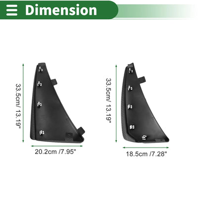 Mud Flaps Splash Guards for Chevrolet Corvette C8 (2021–2024) W/ Mounts