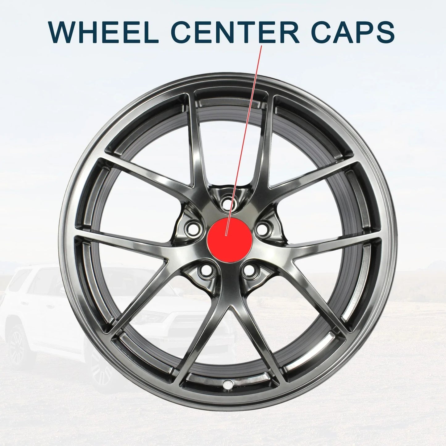 Wheel Center Cap 192mm for Chevrolet Silver Tone Plastic