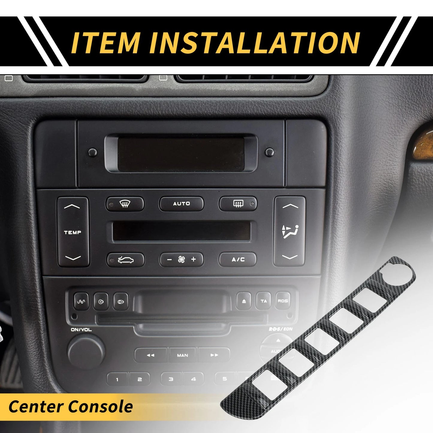 Carbon Fiber AC Switch Button Control Cover Trim for Toyota Tacoma (2016–2023)