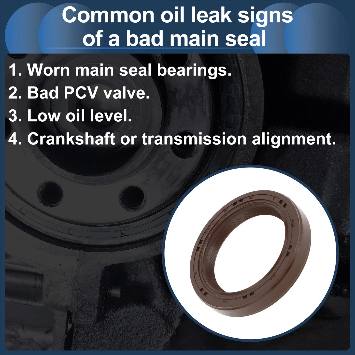 Front Crankshaft Oil Seal for Hyundai Accent, Kia Rio (1994–2011) No. 0636838