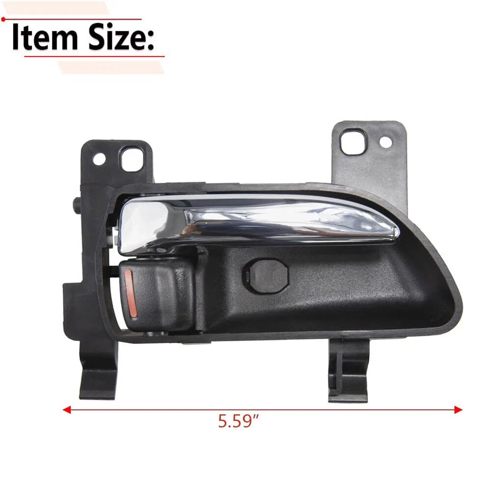 Black Inside Right Door Handle w/ Chrome Lever for Subaru Forester, Impreza