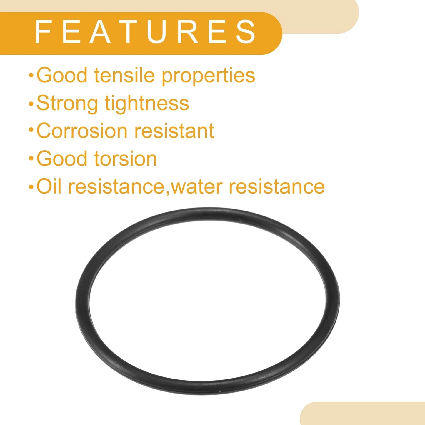 50pcs NBR Rubber O Ring Seal Gasket for Cars Trucks (25mm ID x 1.5mm CS)