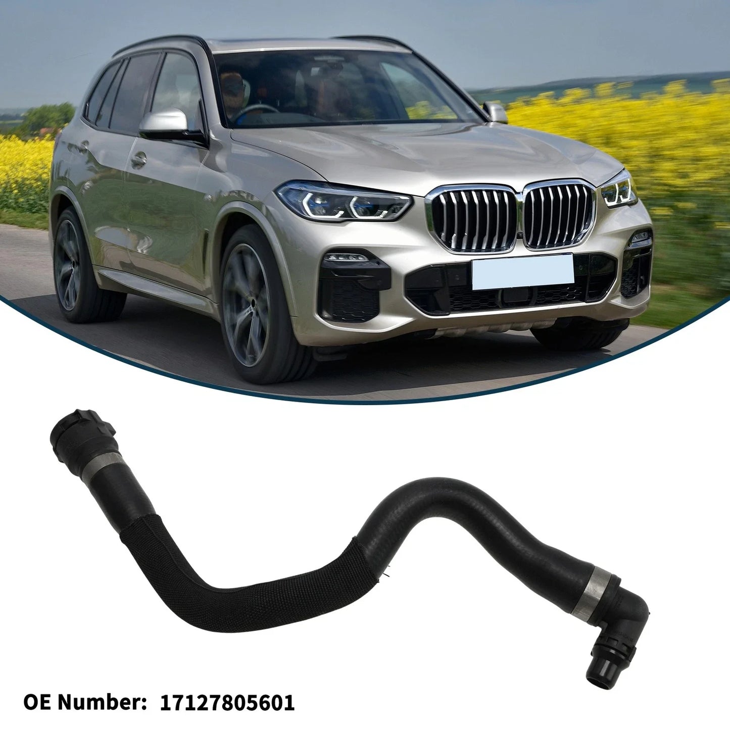 Radiator Heater Hose for BMW X5 (2008-2013) Coolant Hose Black