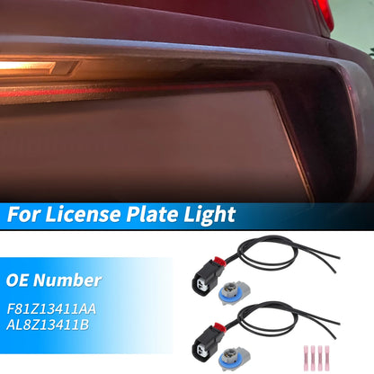 Rear License Plate Light Connector Socket Kit for Ford F-150 (2001–2014)