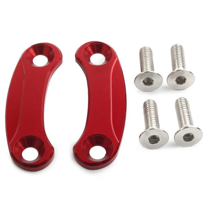 Red Rearview Mirror Block Off Base Plates for Kawasaki Ninja 400 (2018–2021)