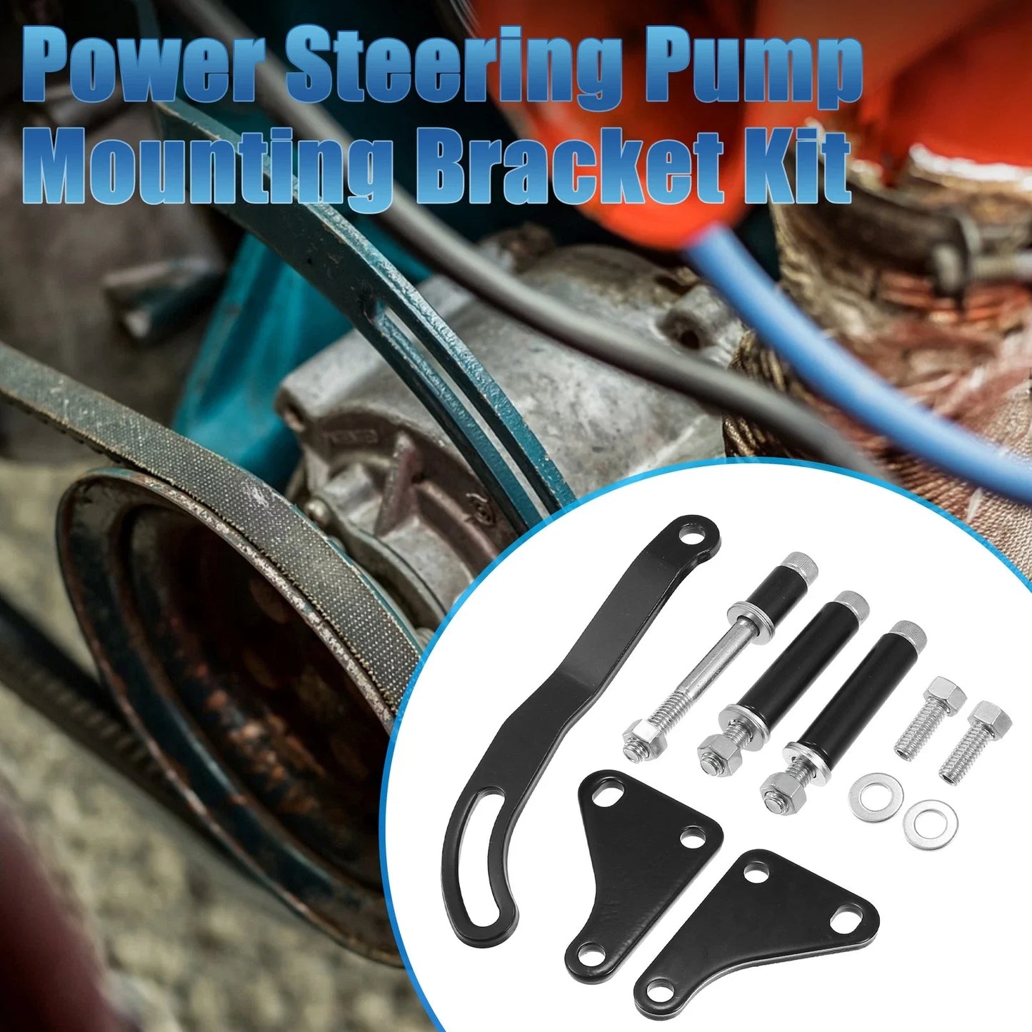 Power Steering Pump Bracket Kit for Chevy 262 265 283 302 (1960-1980)