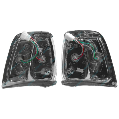 LH+RH Chrome Corner Lights Pair for Toyota Hilux LN85 RN85 4cyl 2.4L 1991-1997