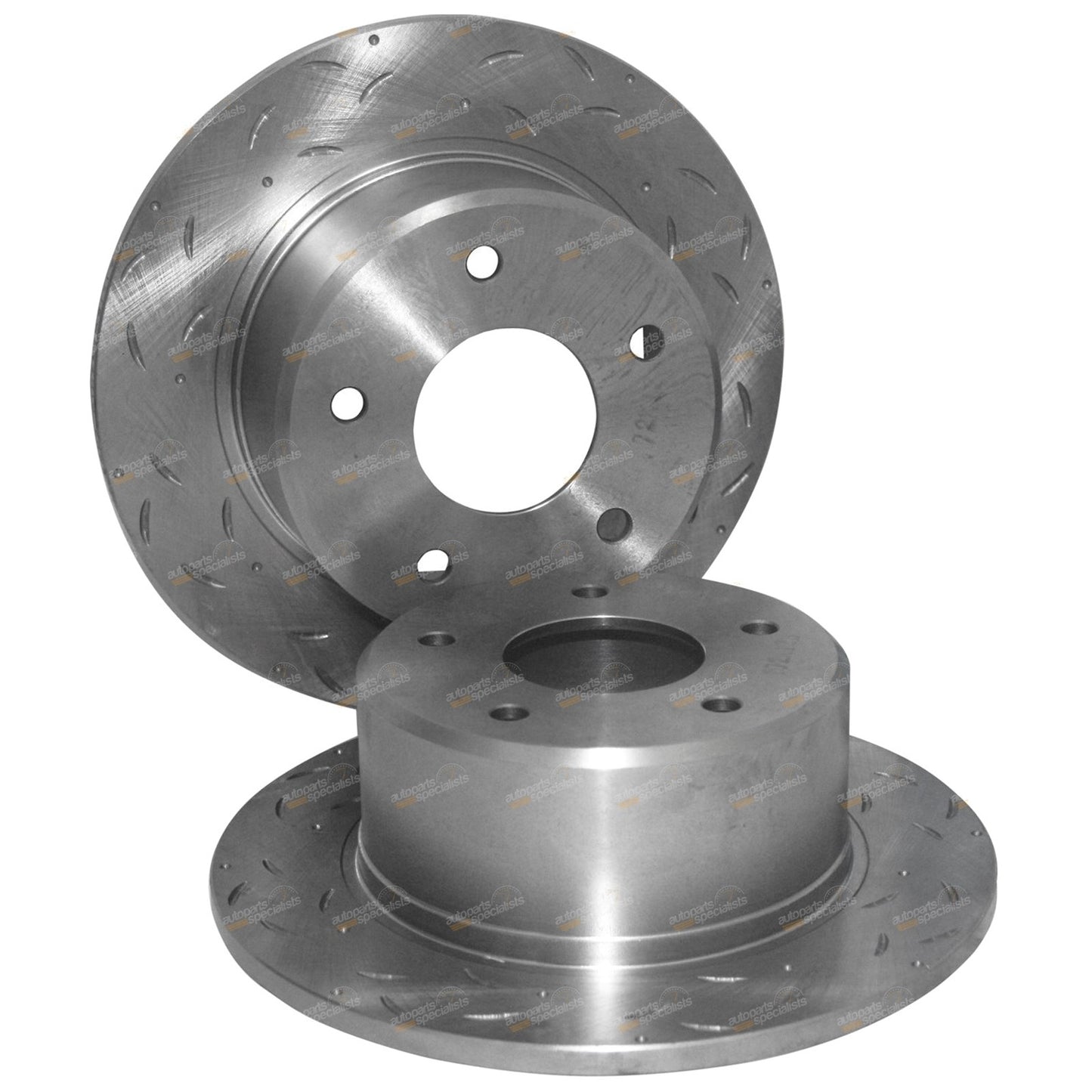 2x Slotted Drilled Rear Disc Brake Rotors for Holden Commodore (VR–VS)