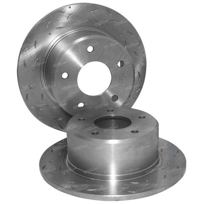 2x Slotted Drilled Rear Disc Brake Rotors for Holden Commodore (VR–VS)