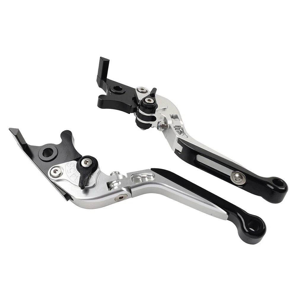CNC Extendable Brake Clutch Levers for Honda VFR1200F (2010-2014) Silver
