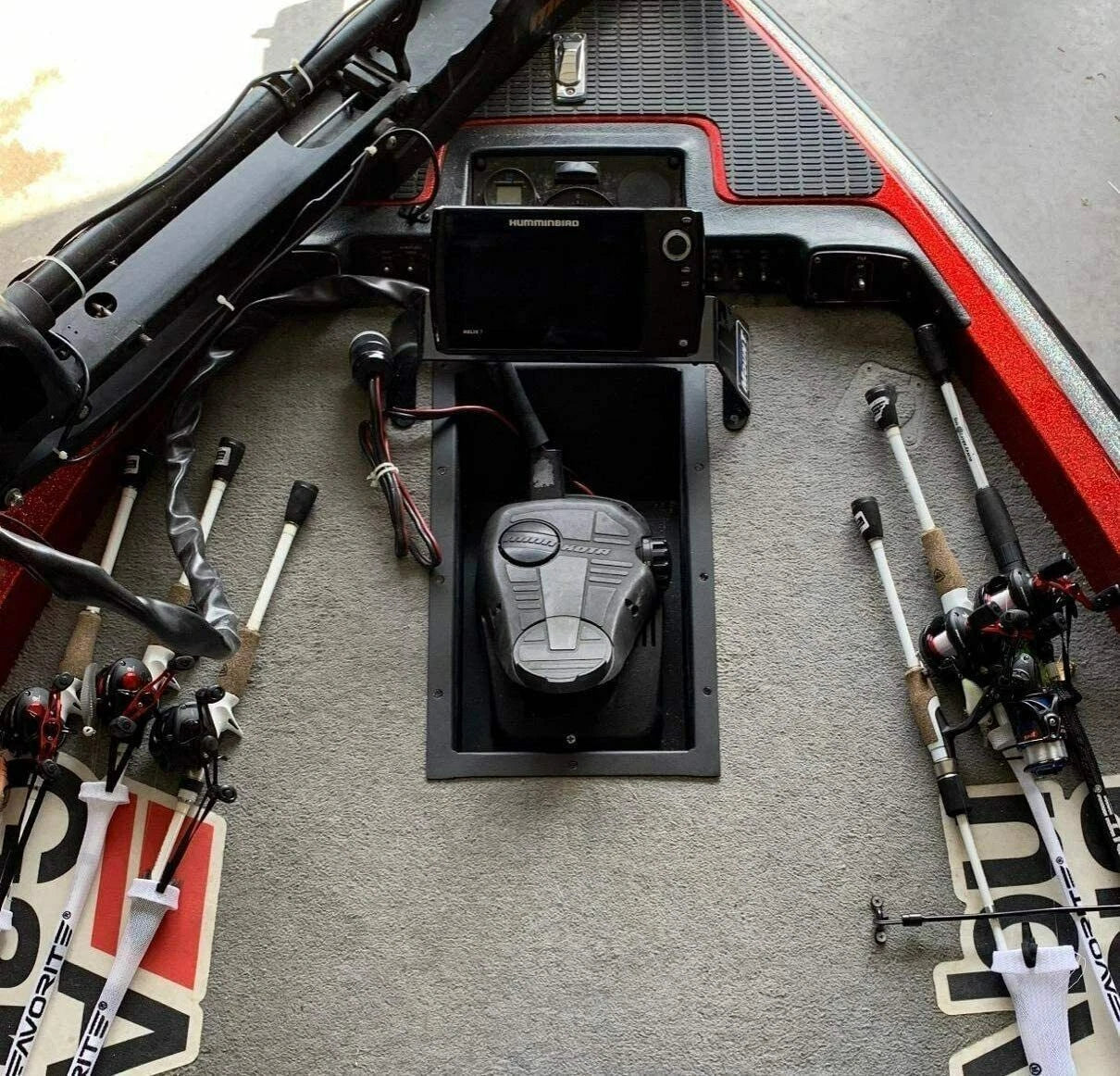 Aluminum Alloy Weld Recessed Trolling Motor Pedal Tray for Minn Kota