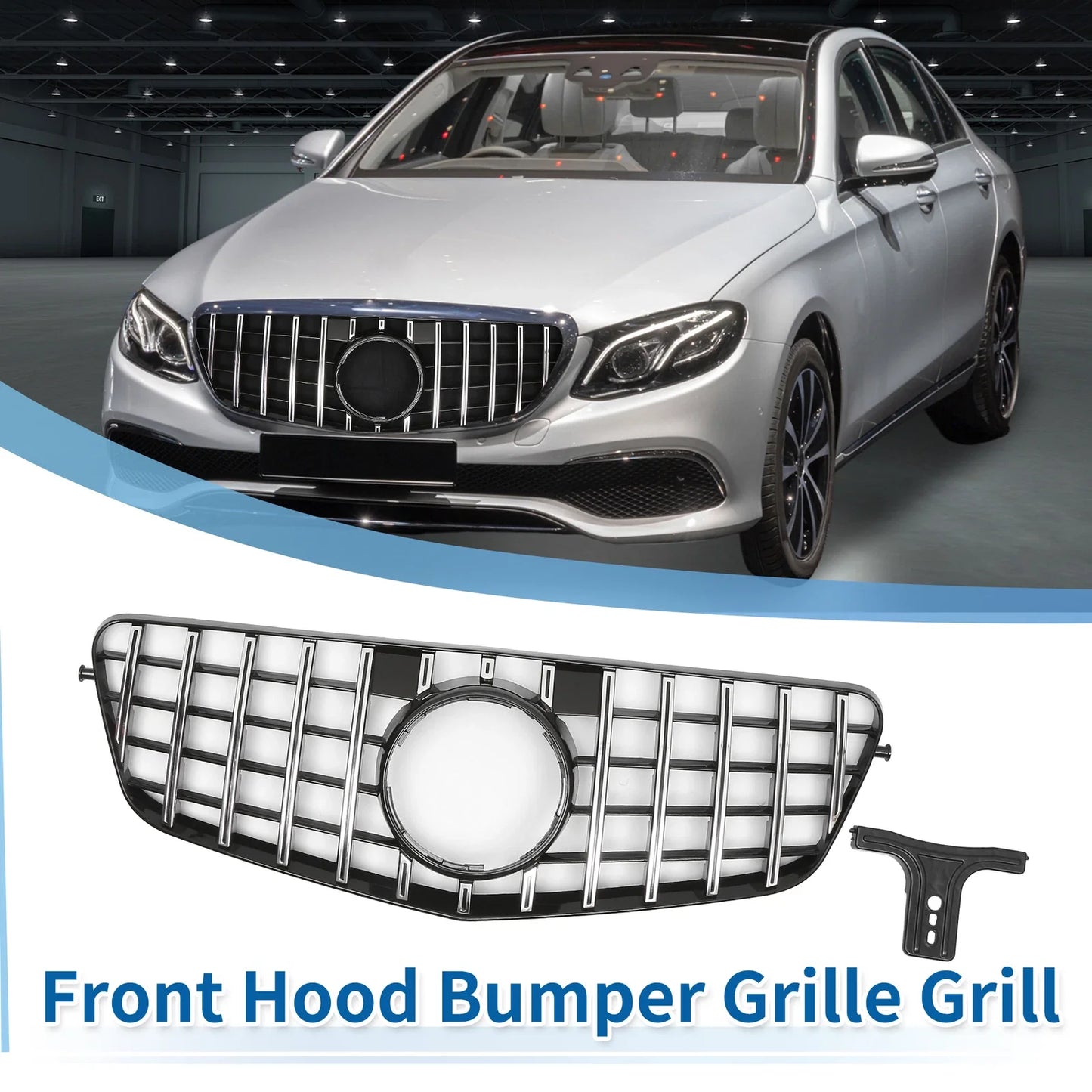 Front Upper Bumper Grille for Mercedes-Benz E300 (2017-2023)
