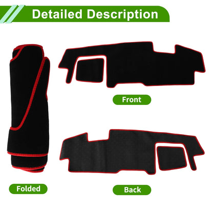 Dashboard Cover for Suzuki Spacia Gear MK53S (2017–Current) Black Red