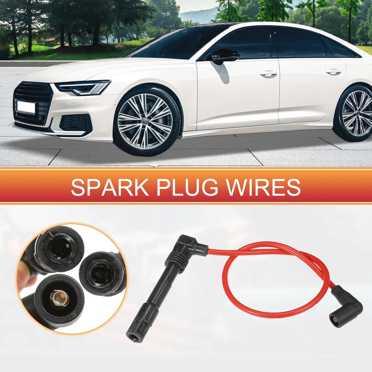 6X Spark Plug Wire Ignition Coil Cable No. 078905531B for Audi A4 A6 (1996–2005)