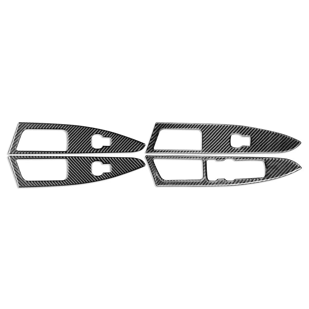 Set of 4 Window Lift Panel Switch Cover Trim for Ford Mondeo (2018–2019) RHD Carbon