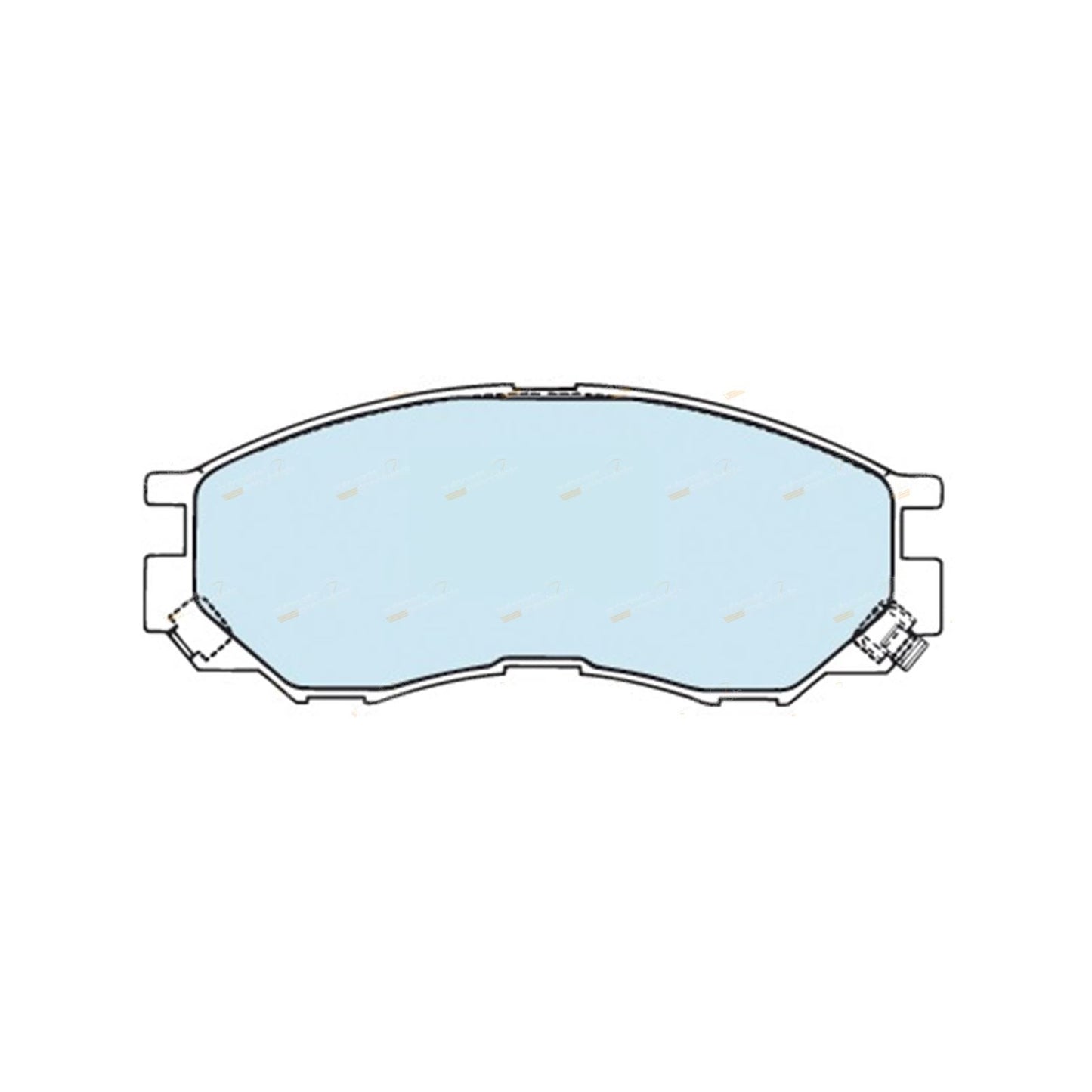 Set of 4 Front Disc Brake Pads for Mitsubishi L300 Express (1994–2005)