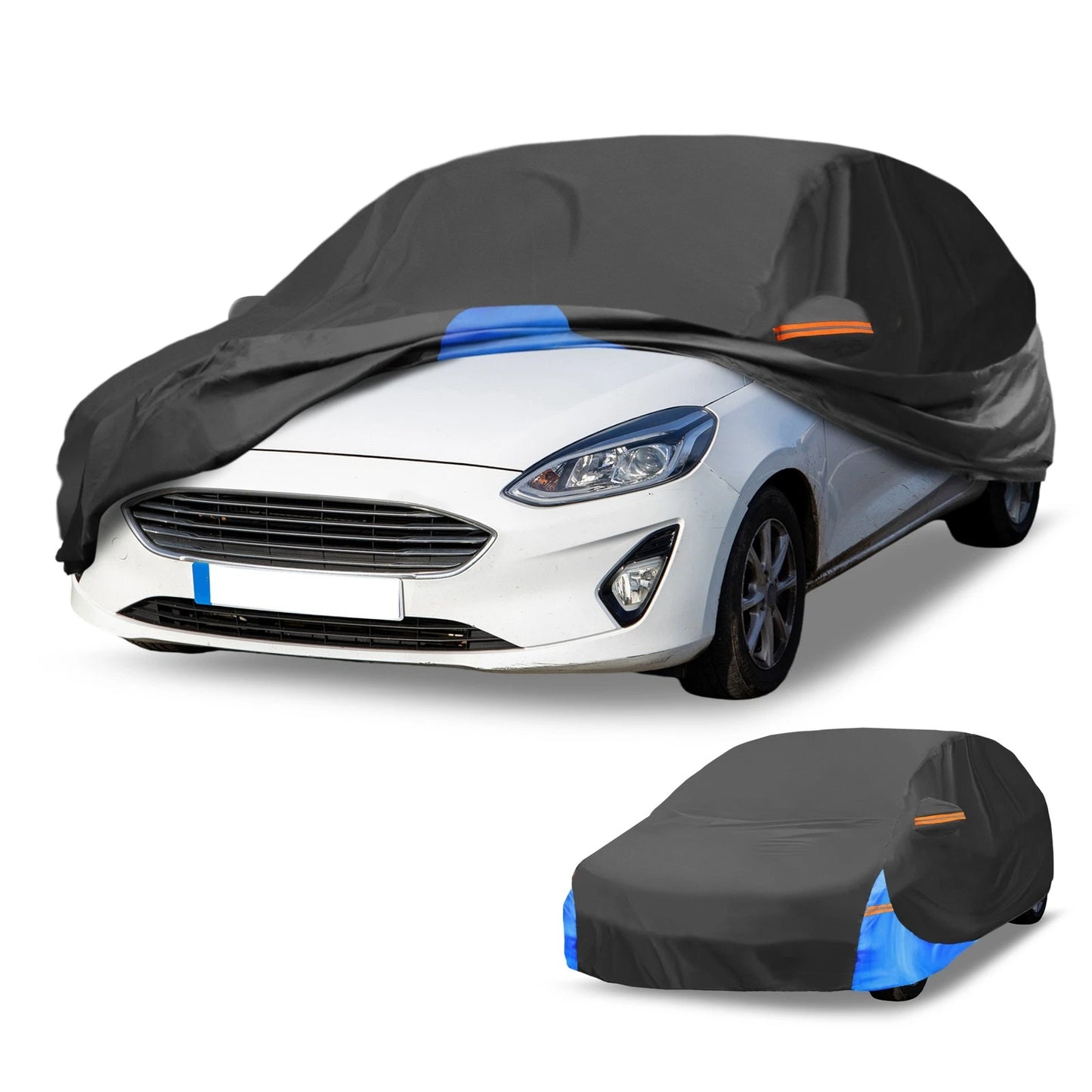 Waterproof Car Cover for Ford Fiesta (2011–2023) 210D-PU, Zippered, All Weather