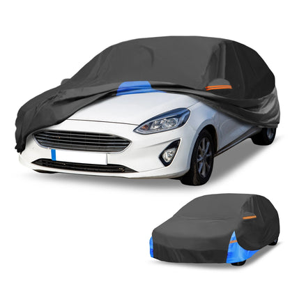 Waterproof Car Cover for Ford Fiesta (2011–2023) 210D-PU, Zippered, All Weather