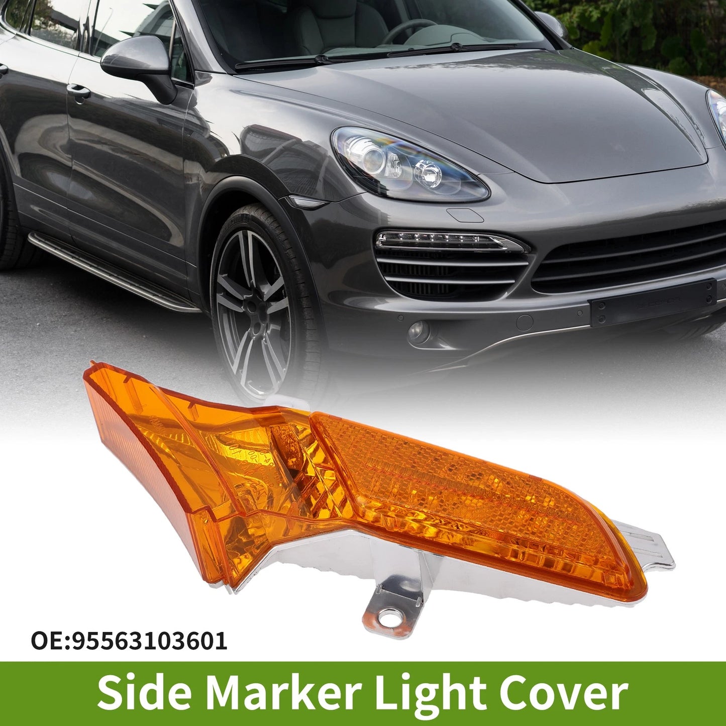 1 Pc Right Side Marker Light Cover for Porsche Cayenne (2003–2010) No. 95563103601