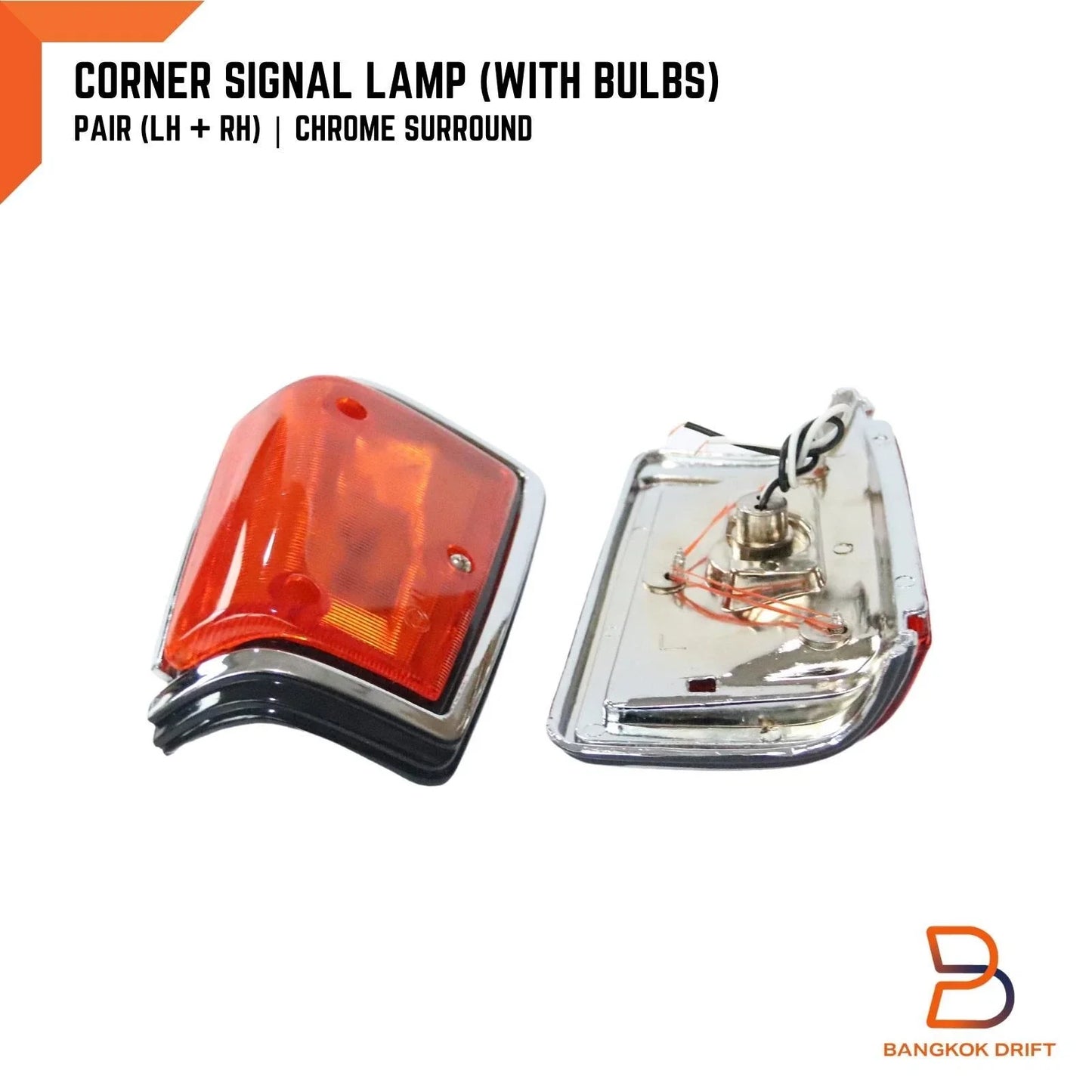 Chrome Front Corner Signal Lamp Light for Nissan Datsun 720 (79-87)