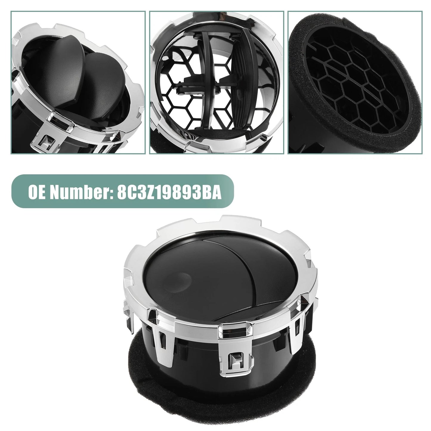Set of 4 AC Air Vents 8C3Z19893BA for Ford F-250 Super Duty (2008–2016)