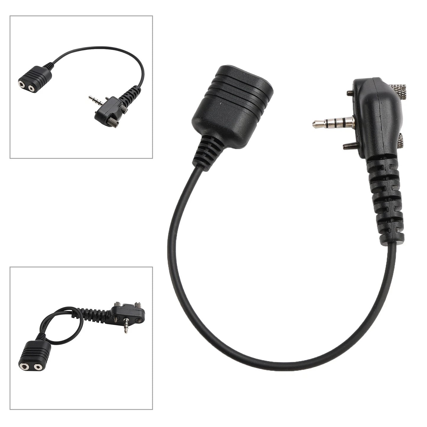 K Head 2Pin Headset Port Converter Cable for Baofeng UV9R BF-9700 BF-A58