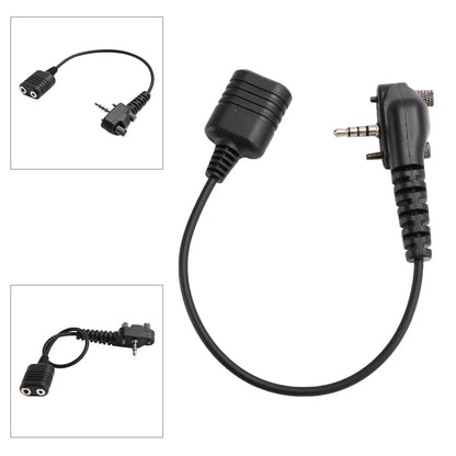 K Head 2Pin Headset Port Converter Cable for Baofeng UV9R BF-9700 BF-A58
