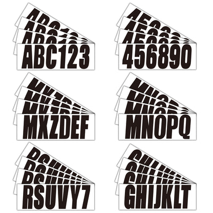 Set of 4 Custom 3" Boat Registration Numbers & Letters Stickers