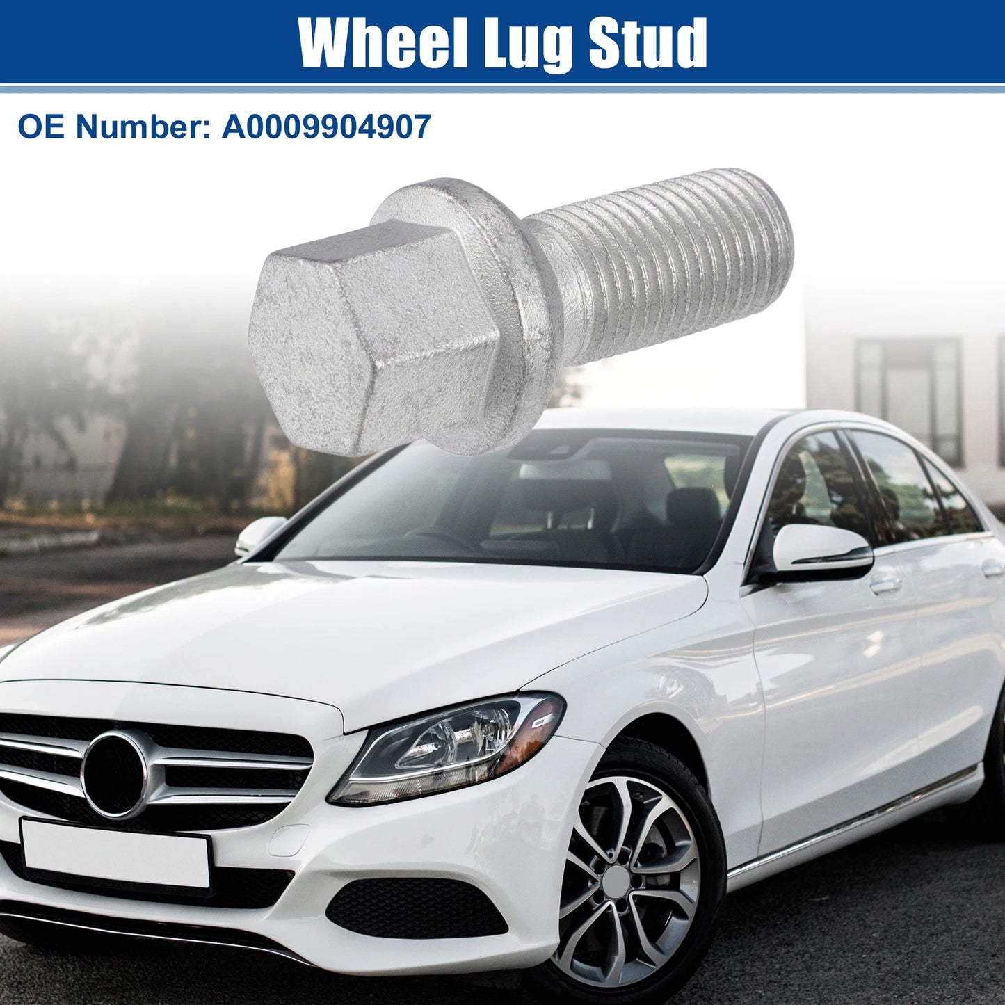 Set of 5 M14×1.5 Wheel Lug Bolt Nut for Mercedes-Benz C250 (2008–2015) No.A0009904907