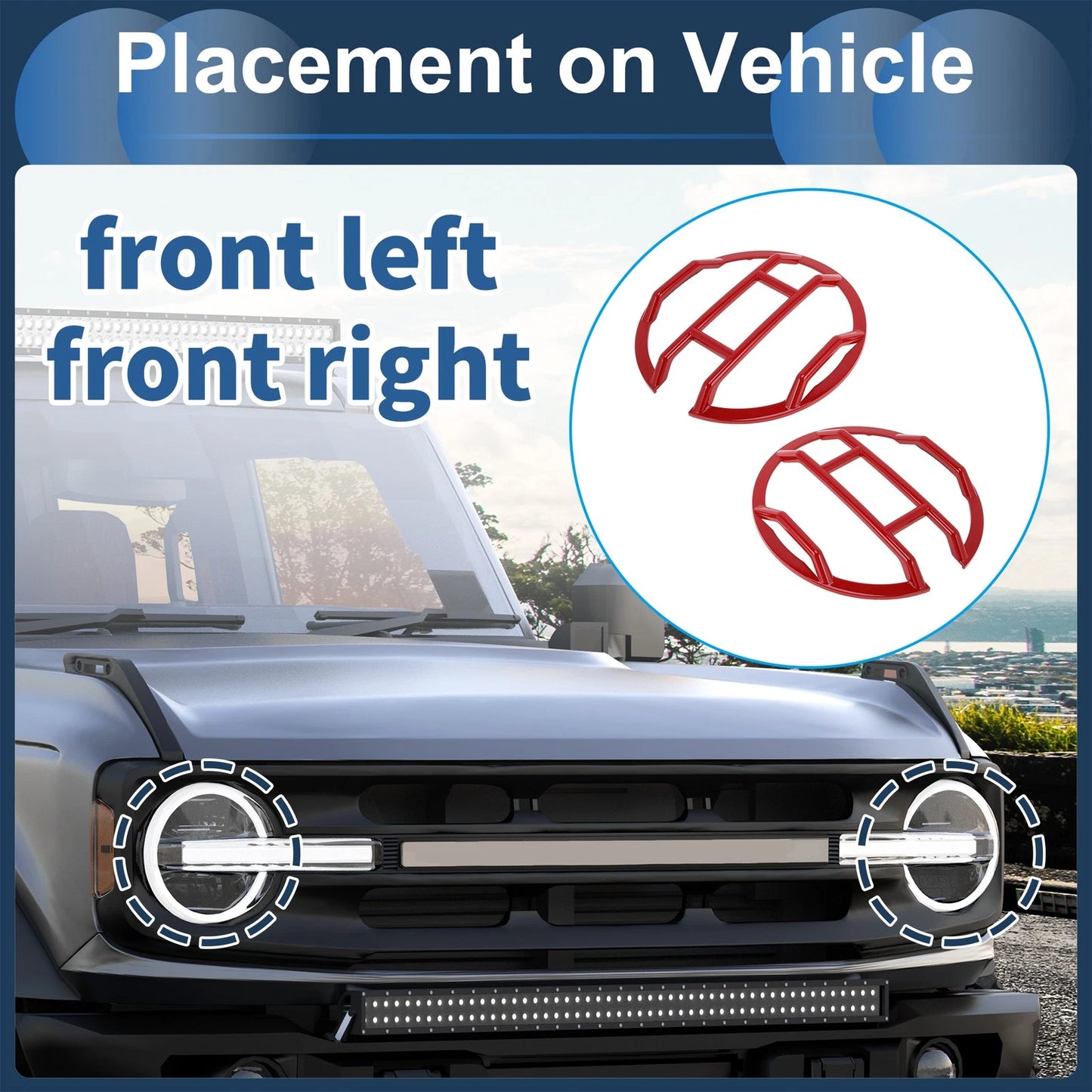 1 Pair Front Left Headlight