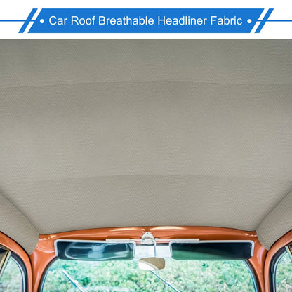 Breathable Mesh Headliner Fabric 96"x60" for Car Roof Repair (Fits All Models)