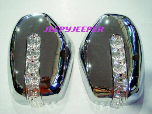 Chrome LED Mirror Covers for Mitsubishi L200 Triton Pajero (2005-2015)