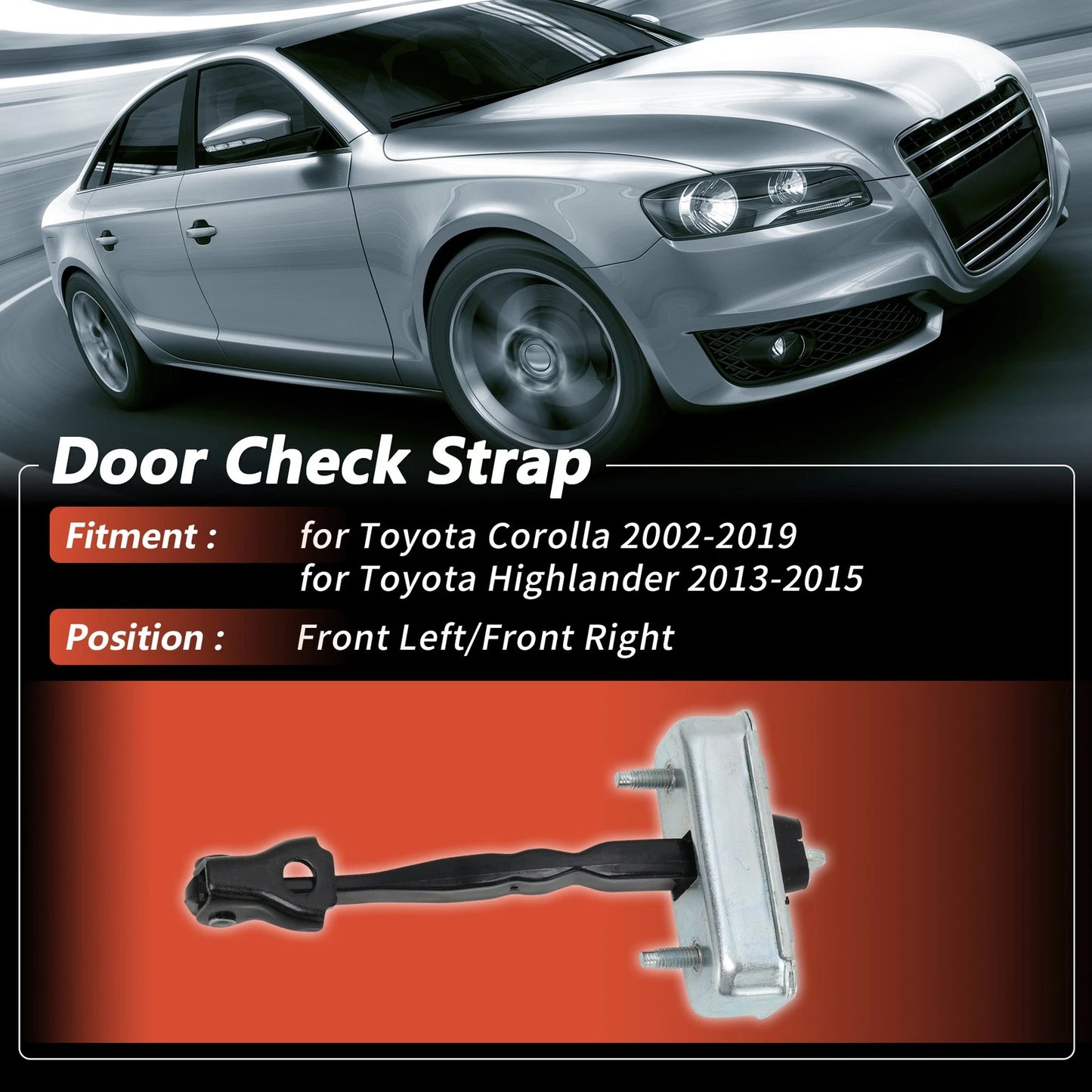 Set of 2 Door Check Straps for Toyota Corolla (2002–2019) No.686100E120