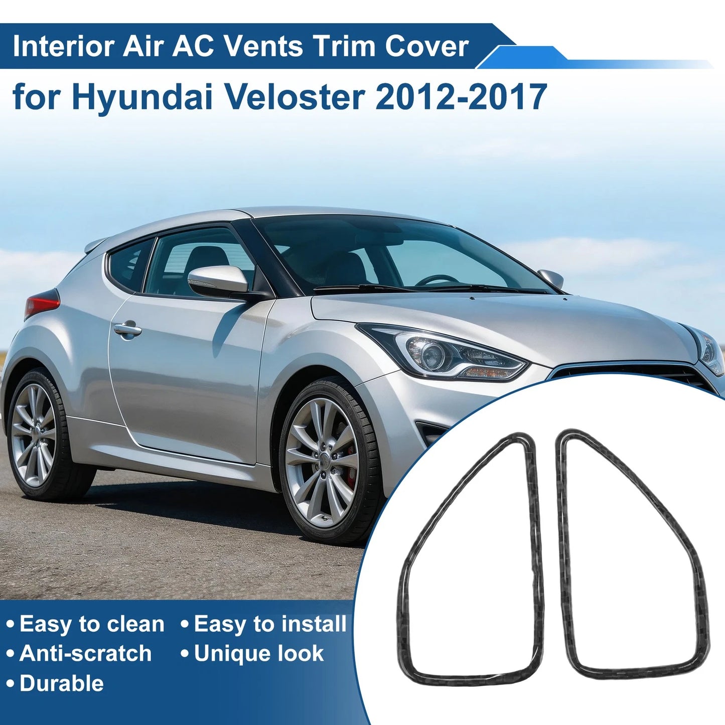 Air Condition Outlet Vent Trim Cover Frame for Hyundai Veloster (2012–2017)