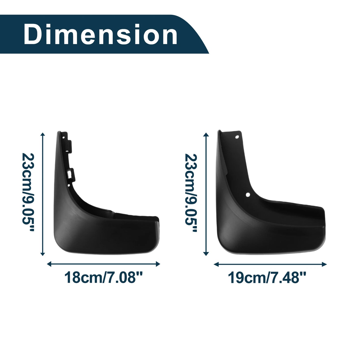Set of 4 Mud Flaps Splash Guards for Volkswagen Golf 6 (2009–2013)