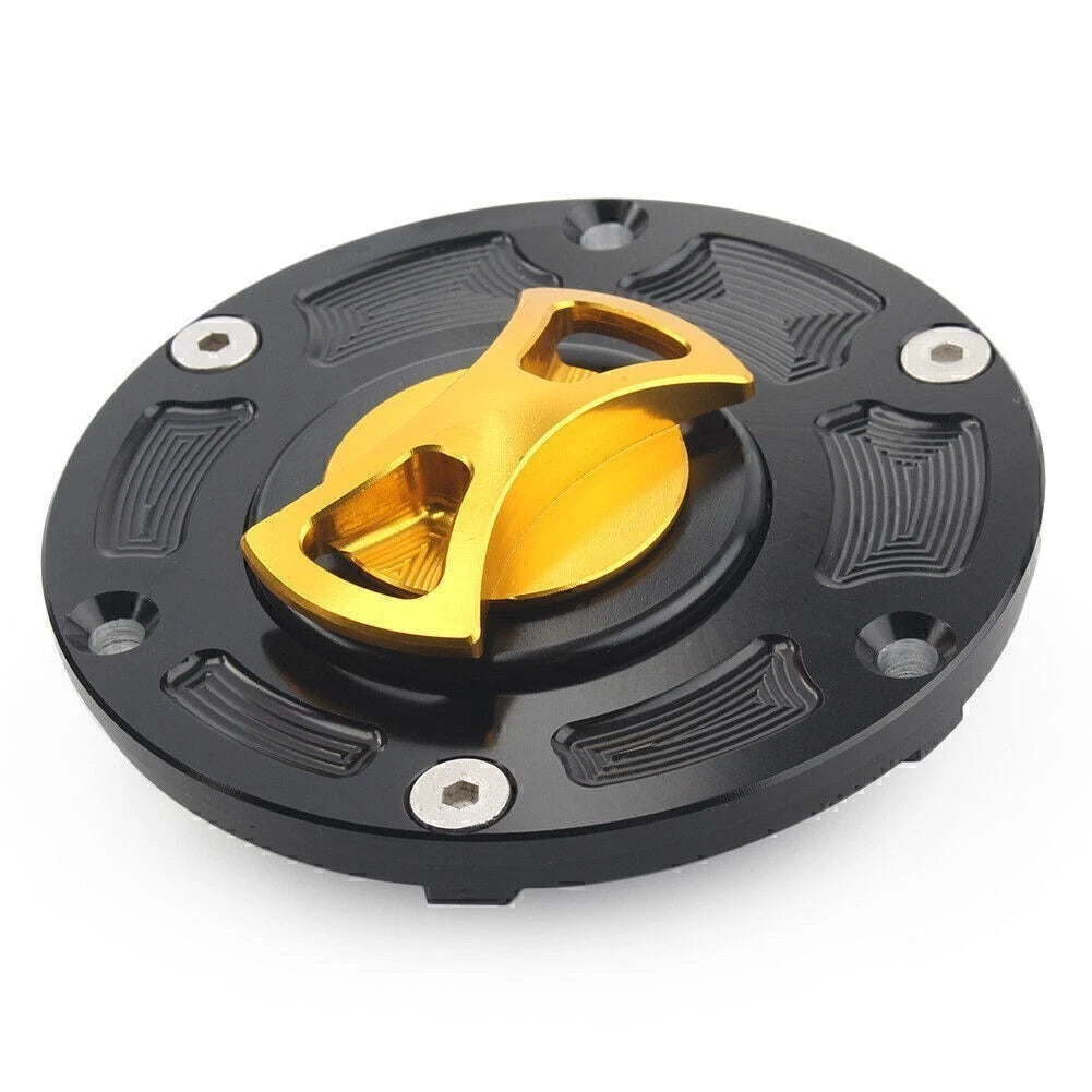 CNC Fuel Gas Tank Cap for Kawasaki Ninja 250R EX250 (2008–2012), EX300 (2013–2014) Gold