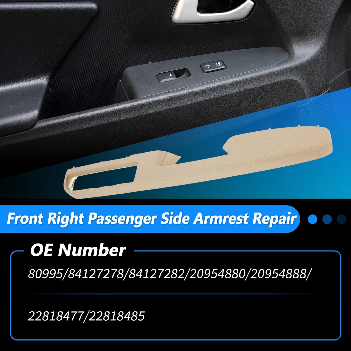 Armrest Repair for Chevrolet Silverado (No.80994) (Tan)