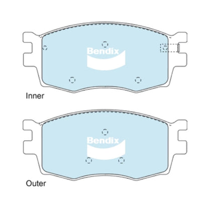 Set of 4 Front Disc Brake Pads for Kia Rio (2005–2011)
