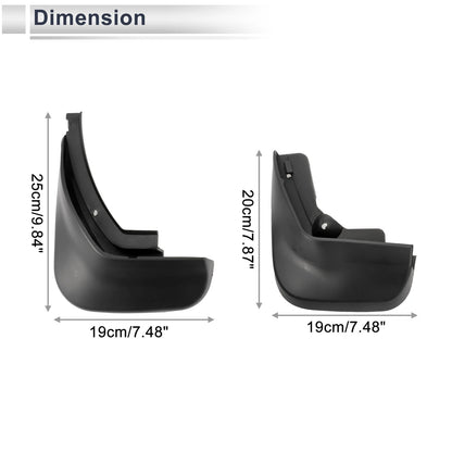 Set of 4 Mud Flaps Splash Guards for Audi A6 (2006–2010)