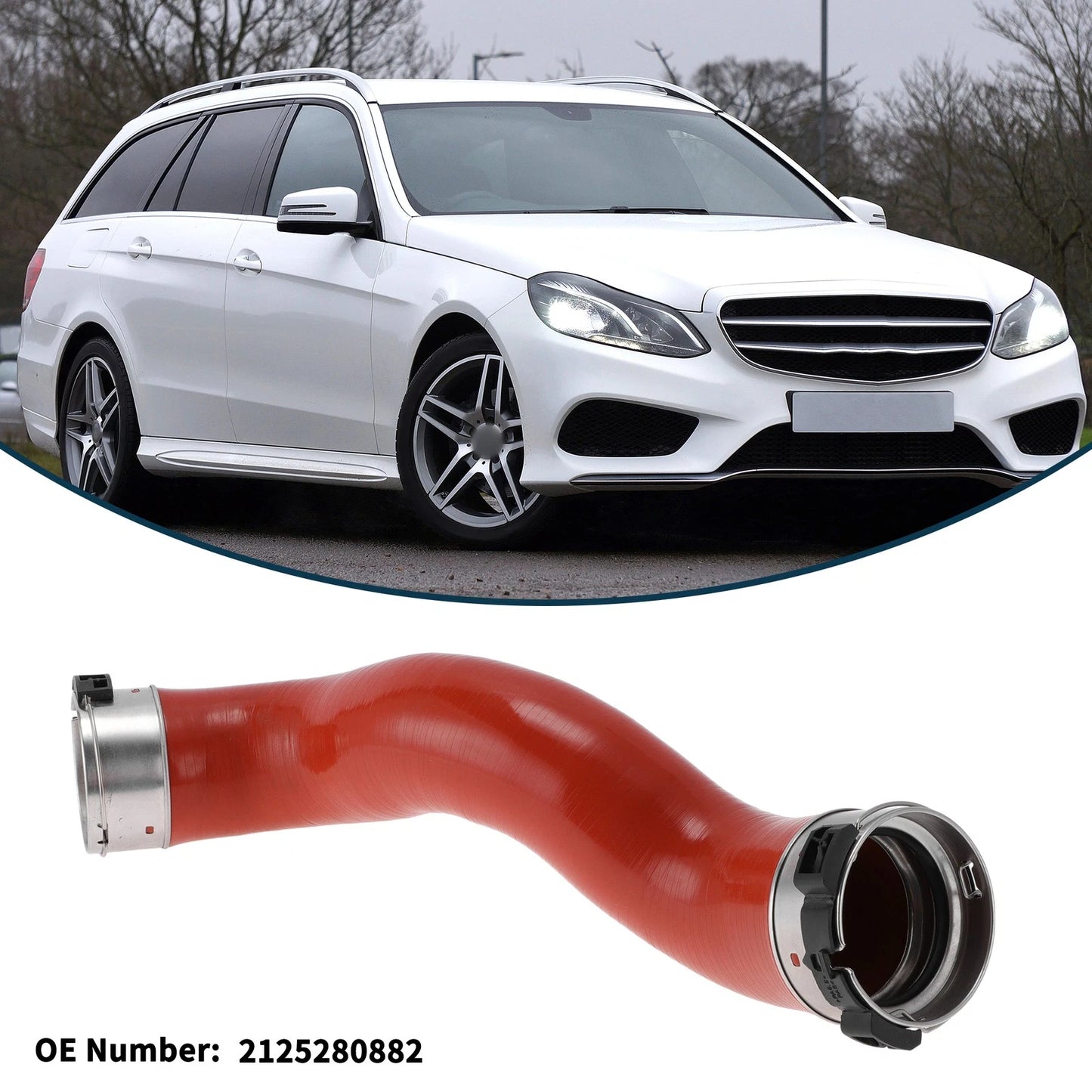Radiator Hose for Mercedes-Benz E-Klasse W212 (2009–2014) No. 2125280882 Red