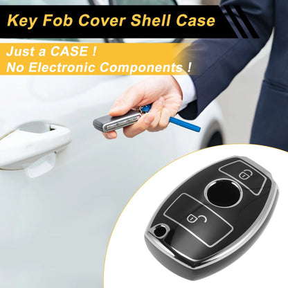 TPU Silicone Car Key Case for Mercedes-Benz (2 Buttons)
