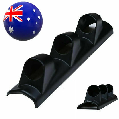 A-Pillar Pod 3 x Triple Gauge Holder for Car 52mm Bendable Black