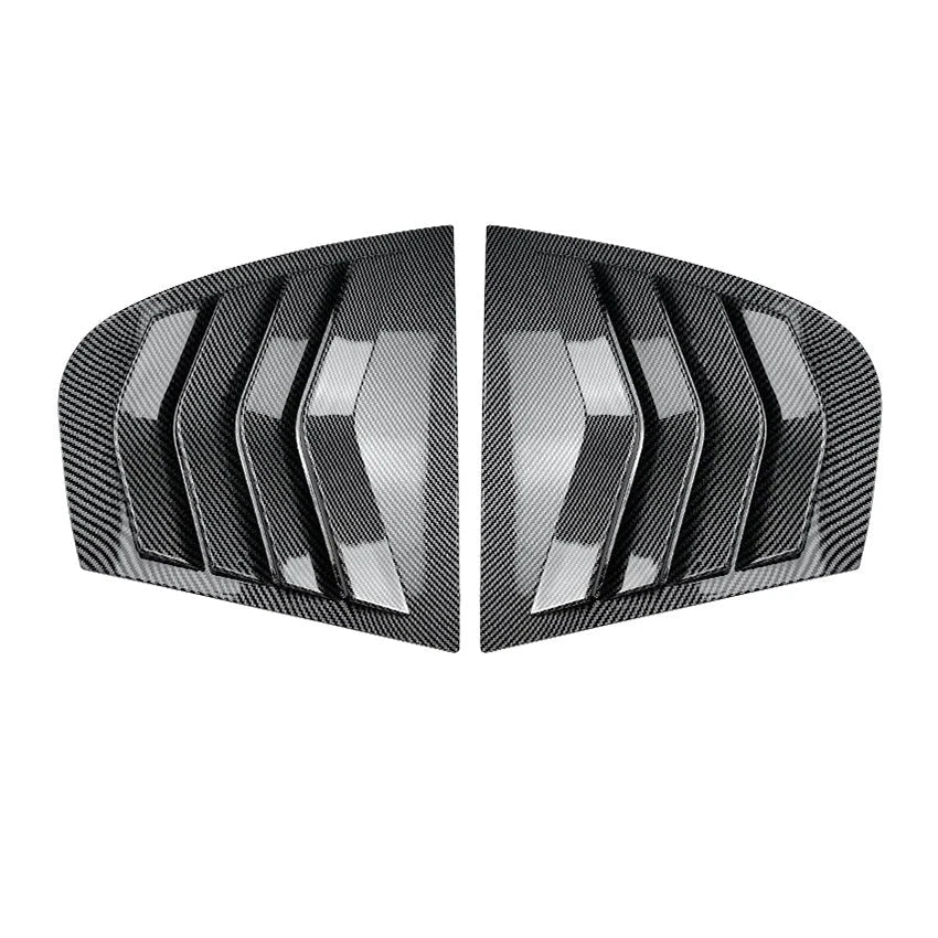 2x Window Louver Shutter Cover Carbon Look for E90 3 Series Sedan (2005–2013)