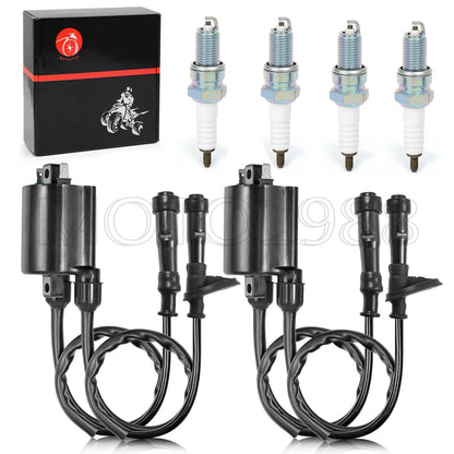 Ignition Coil & Spark Plug & Cap Kit for HONDA Shadow ACE 750 (1998–2003)