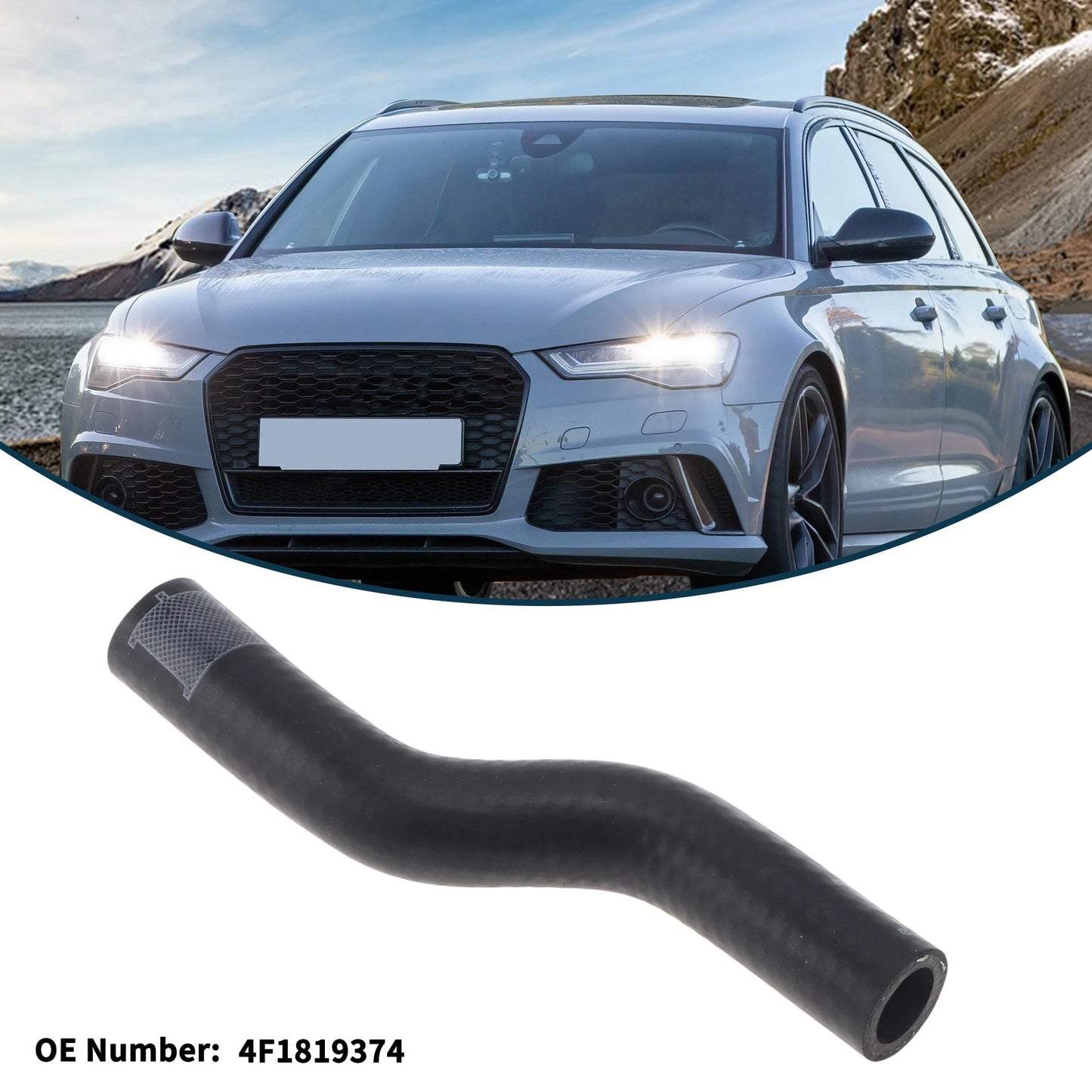 Radiator Hose for Audi A6 (2006–2011) 4F1819374 Rubber Heater Hose