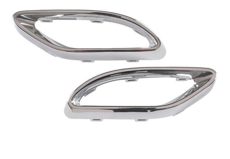 Set of 2 Chrome Bumper Trim for Mercedes-Benz A220 E400 E350 (2018–2022)