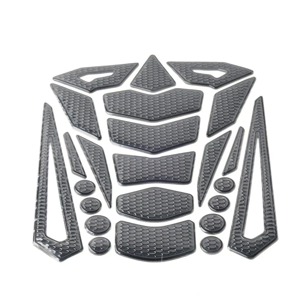 Black Motorcycle Oil Fuel Tank Pad Cover Guard Protector Decal Sticker